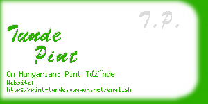 tunde pint business card